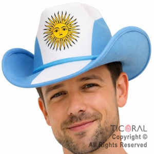 SOMBRERO COWBOY ARGENTINA CON SOL x 1